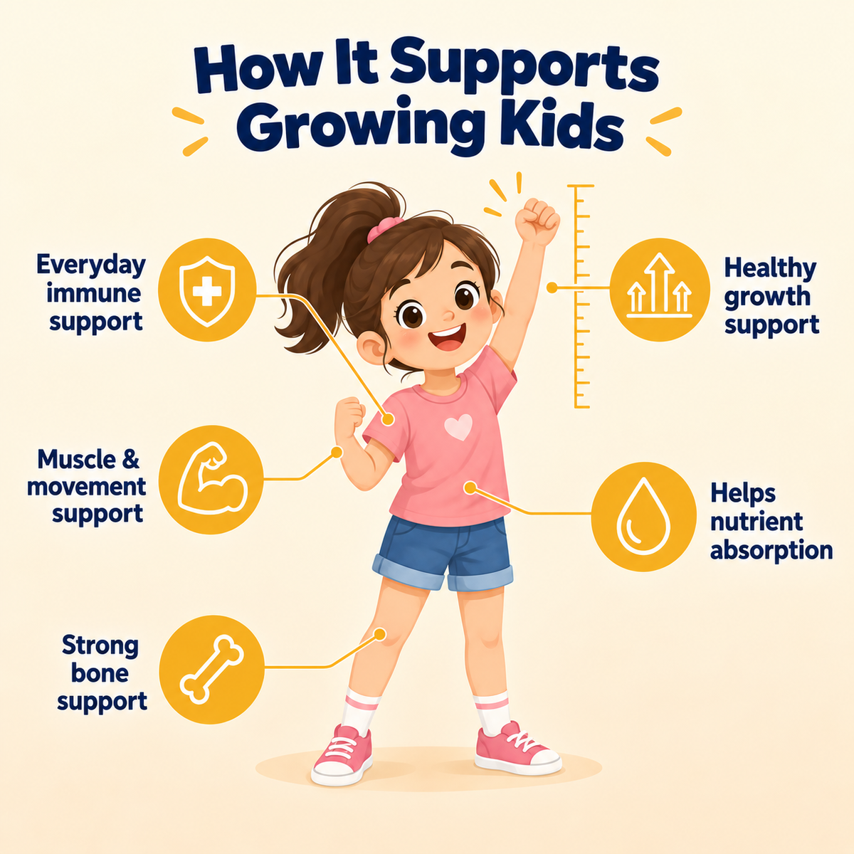 9-in-1 Natural Growth & Bone Support Gummies for Kids & Teens